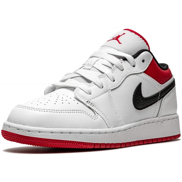 Air Jordan 1 Low GS White and Gym Red â PK-Shoes