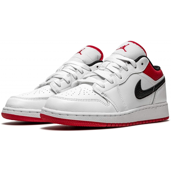 Air Jordan 1 Low GS White and Gym Red â PK-Shoes