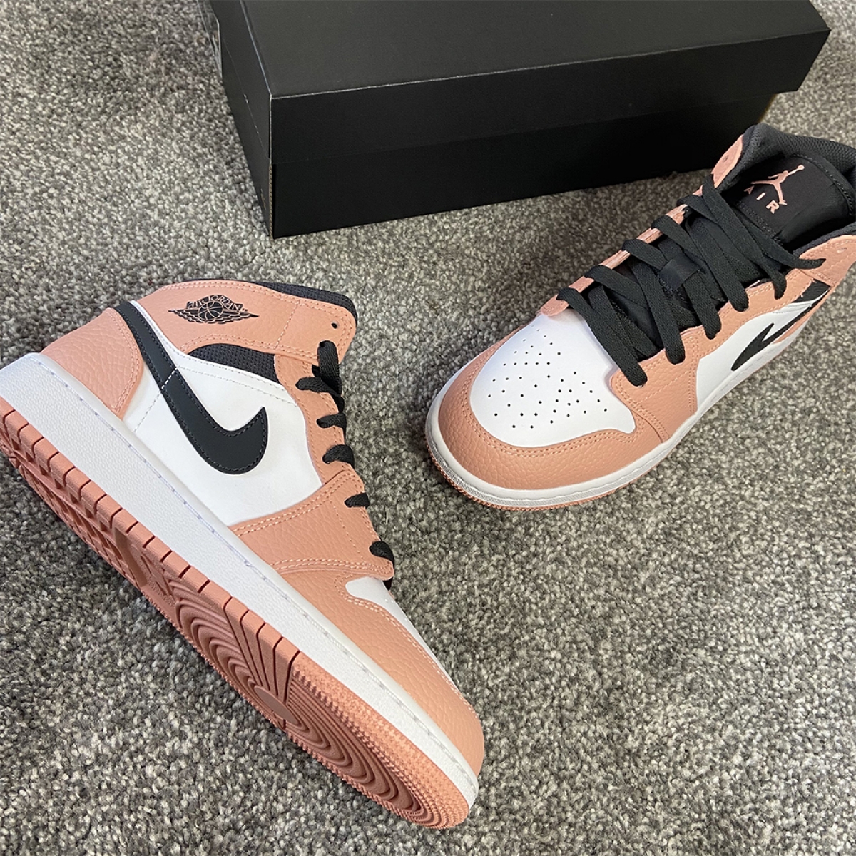 air jordan 1 mid gs pink quartz womens