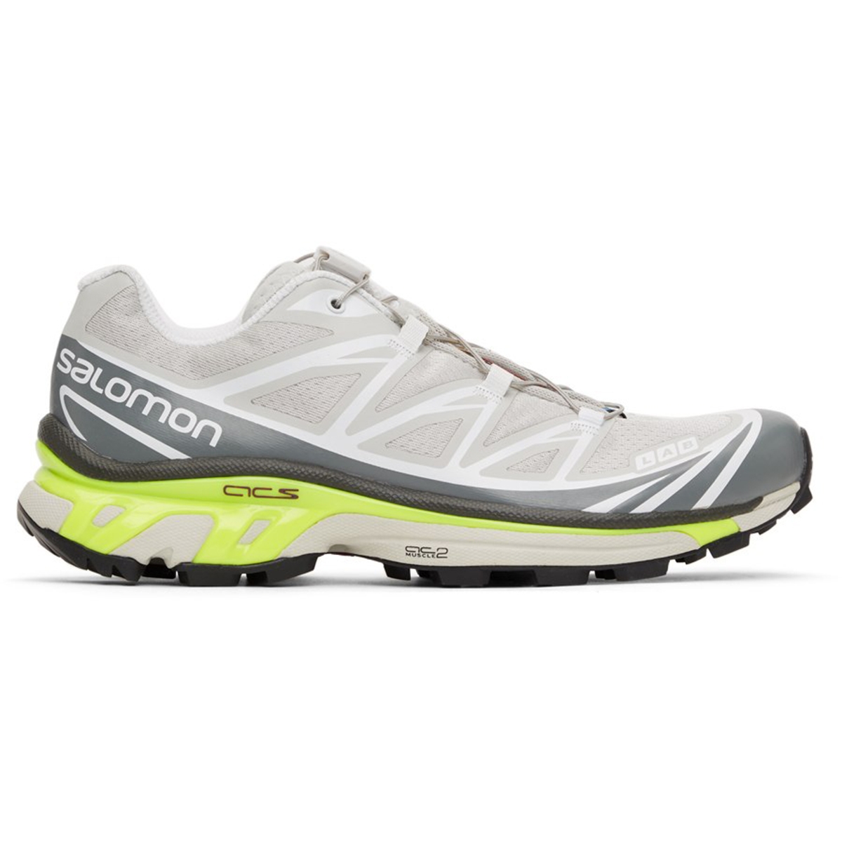 Salomon Taupe and Grey XT6 Advanced Sneakers - Image 2