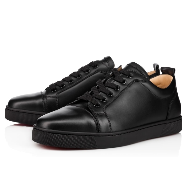 Christian Louboutin Men Louis Junior Mens Black Flat – PK-Shoes