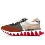 Christian Louboutin Men Loubishark Flat Brown/Grey/Red - Image 2