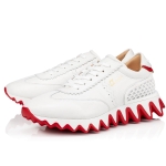 Christian Louboutin Men Loubishark Flat White/Black/Red - Image 6