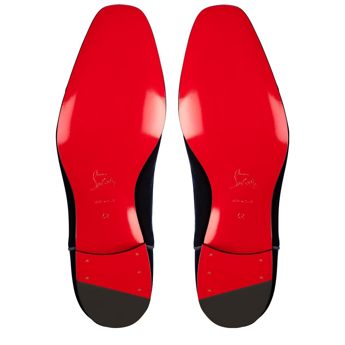 Christian Louboutin Greggo Orlato Velvet Oxford Navy/Grey - Image 10