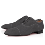 Christian Louboutin Greggo Orlato Velvet Oxford Navy/Grey - Image 4