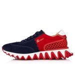 Christian Louboutin Men Loubishark Flat White/Black/Red