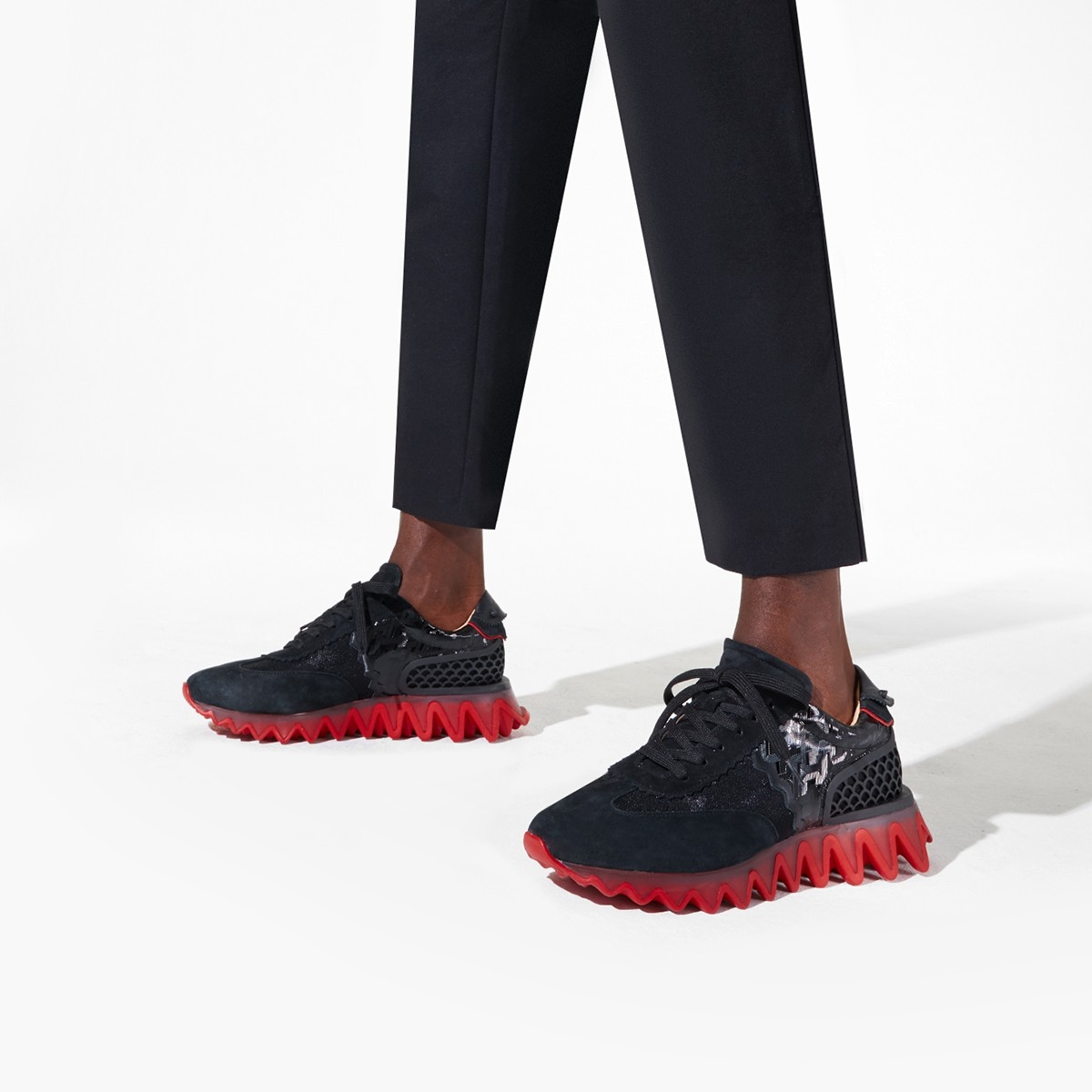 Christian Louboutin Men Loubishark Flat Black/Red - Image 11