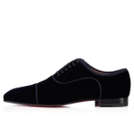 Christian Louboutin Greggo Orlato Velvet Oxford Navy/Grey