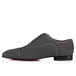 Christian Louboutin Greggo Orlato Velvet Oxford Navy/Grey - Image 2