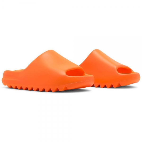 Mens Shoes Sandals slides and flip flops Sandals and flip-flops Yeezy Rubber Slides enflame Orange Shoes for Men 
