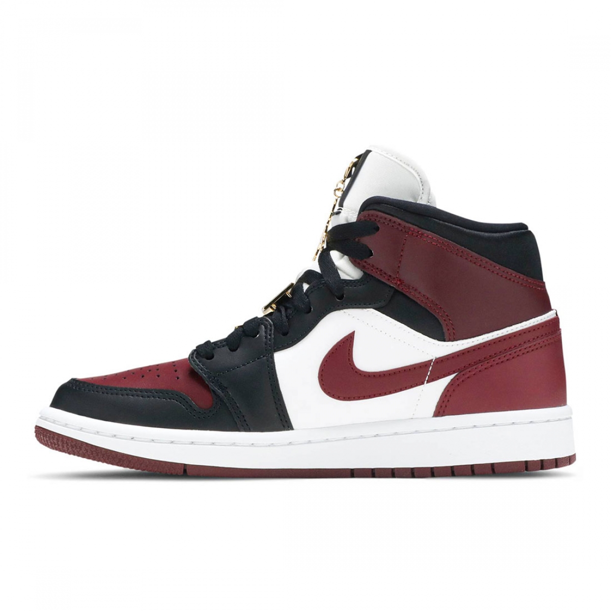 burgundy jordan 1 with charms