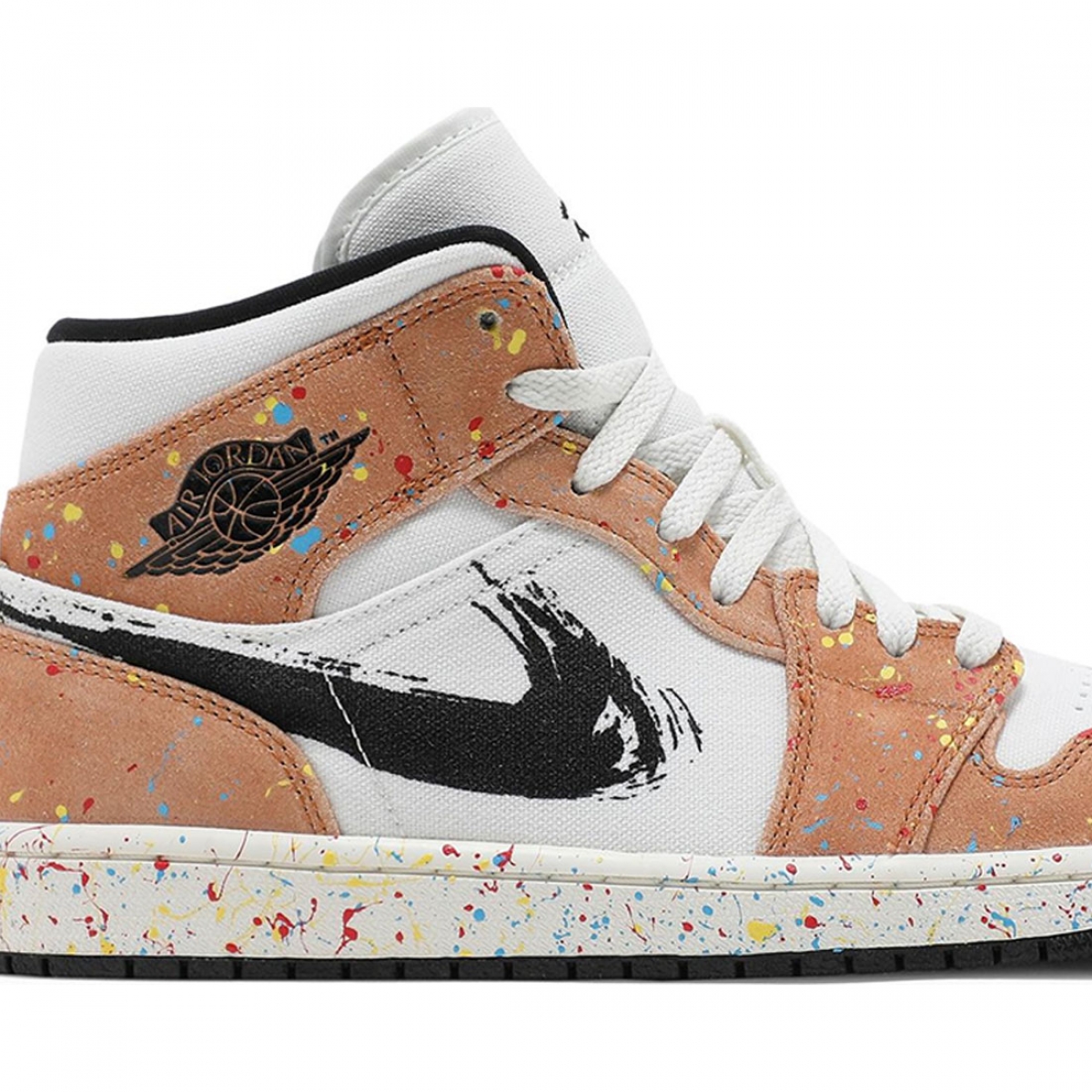 Air Jordan 1 Mid SE 'Brushstroke Paint Splatter' - Image 4