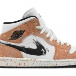 Air Jordan 1 Mid SE 'Brushstroke Paint Splatter' - Image 4