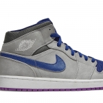 Air Jordan 1 Mid Matte Silver Purple - Image 3