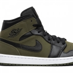 Air Jordan 1 Mid Olive Canvas - Image 3