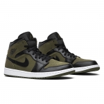 Air Jordan 1 Mid Olive Canvas - Image 4