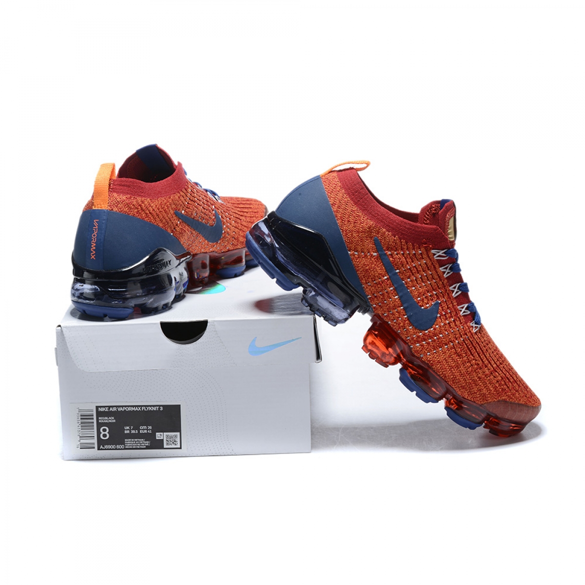 vapormax flyknit blue and orange