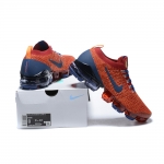 Nike Air VaporMax Flyknit 3 Dark Blue Orange - Image 7
