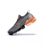Nike Air VaporMax Flyknit 3 Grey Orange Metallic Silver - Image 6