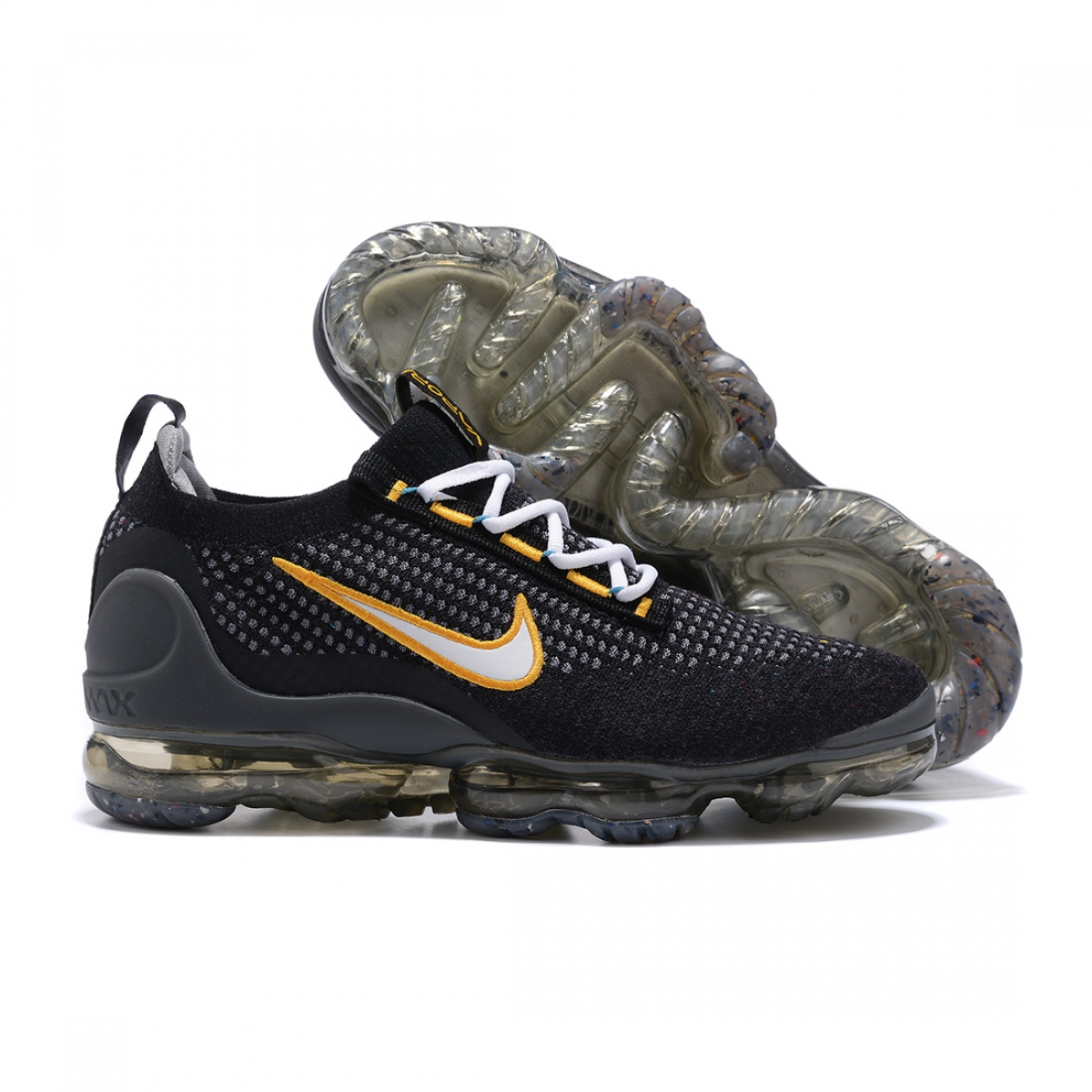 Nike Air VaporMax 2021 FK Black University Gold - Image 6