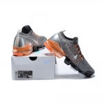 Nike Air VaporMax Flyknit 3 Grey Orange Metallic Silver - Image 4