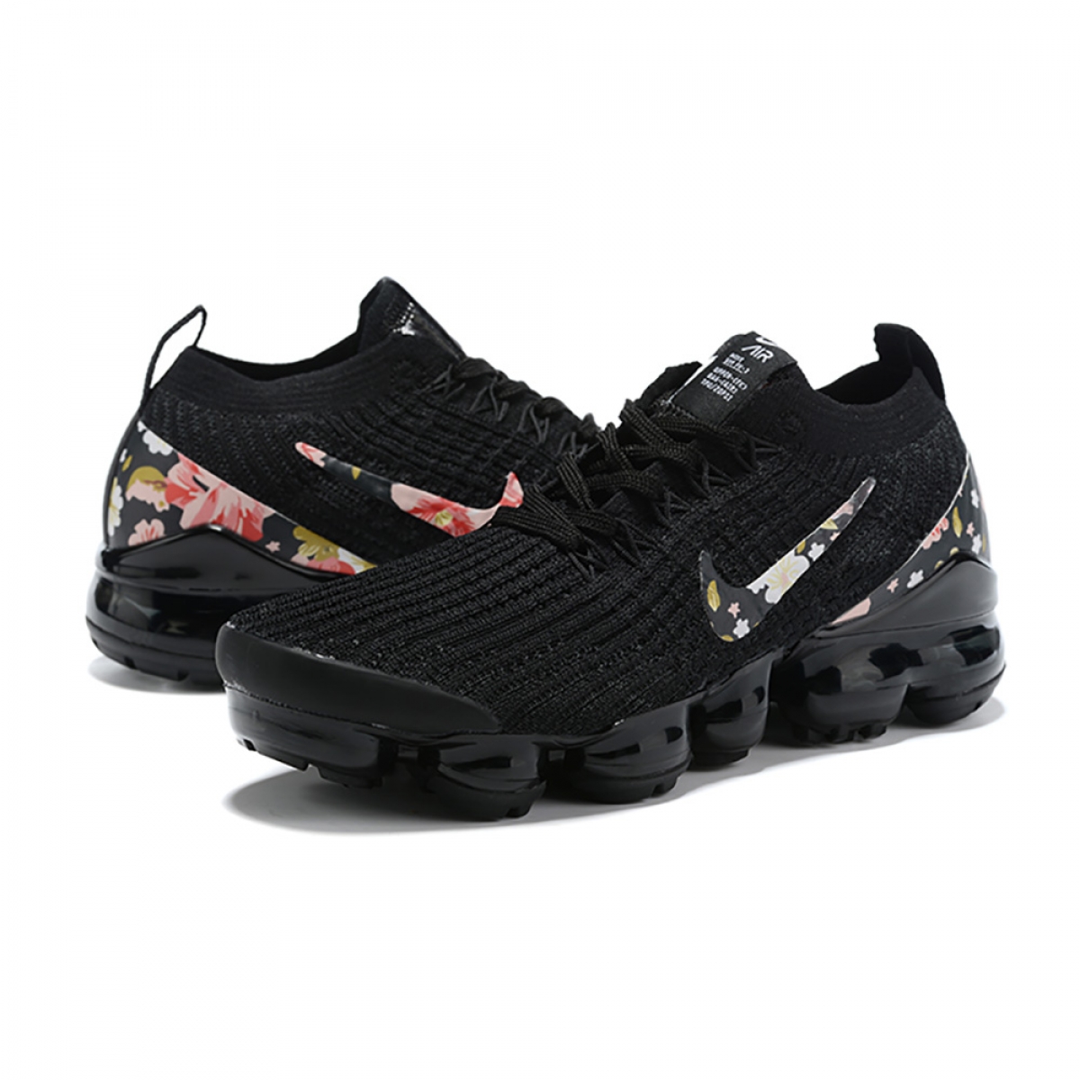 Nike Air VaporMax Flyknit 3 Black Floral - Image 4