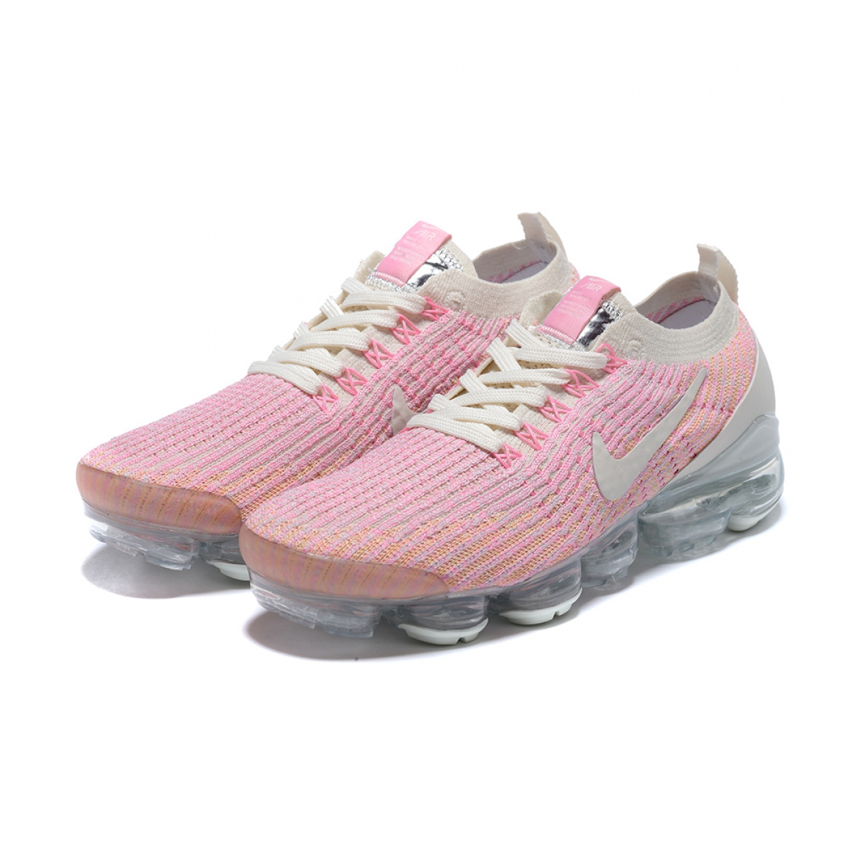 Nike Air VaporMax Flyknit 3 Pink White - Image 5