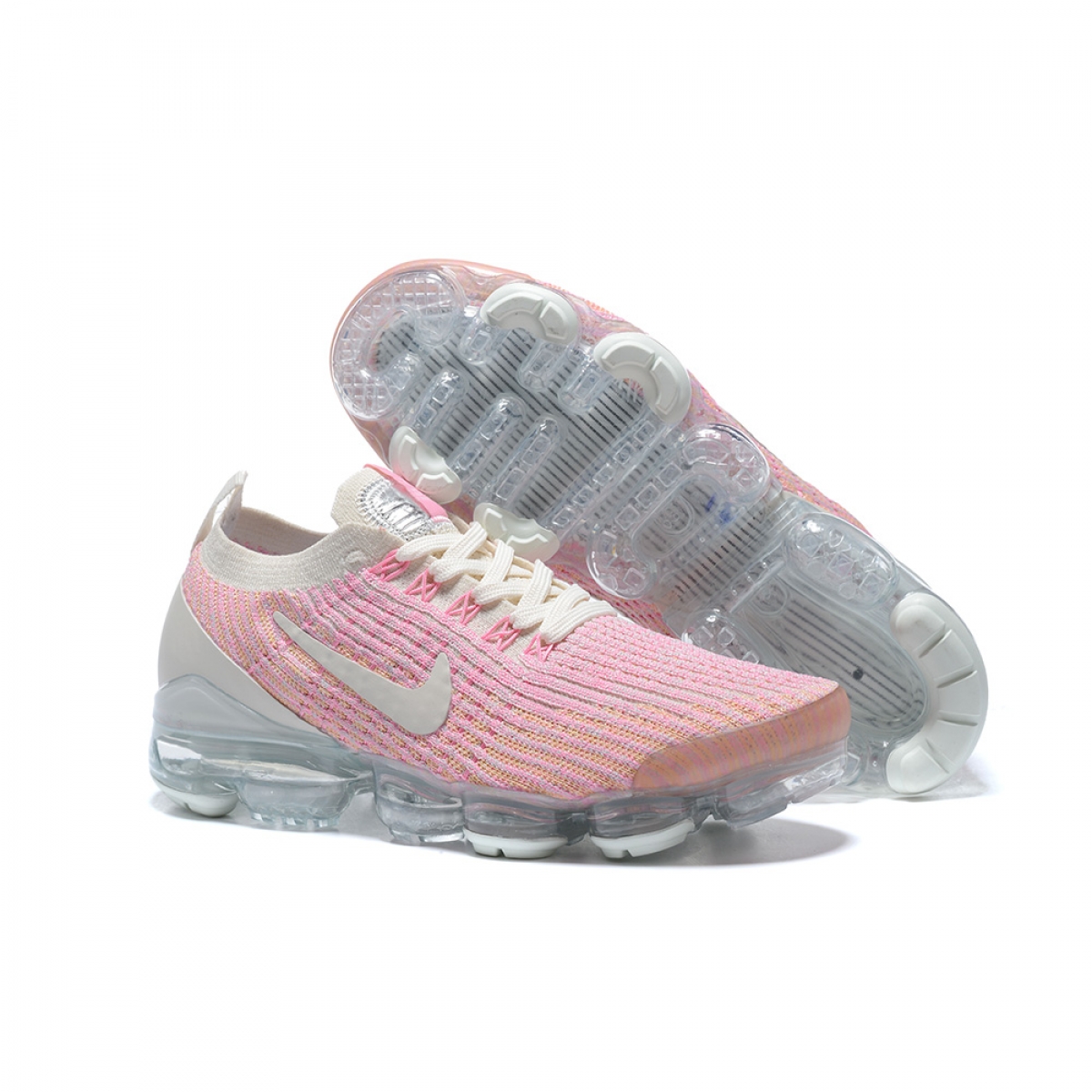 Nike Air VaporMax Flyknit 3 Pink White - Image 4