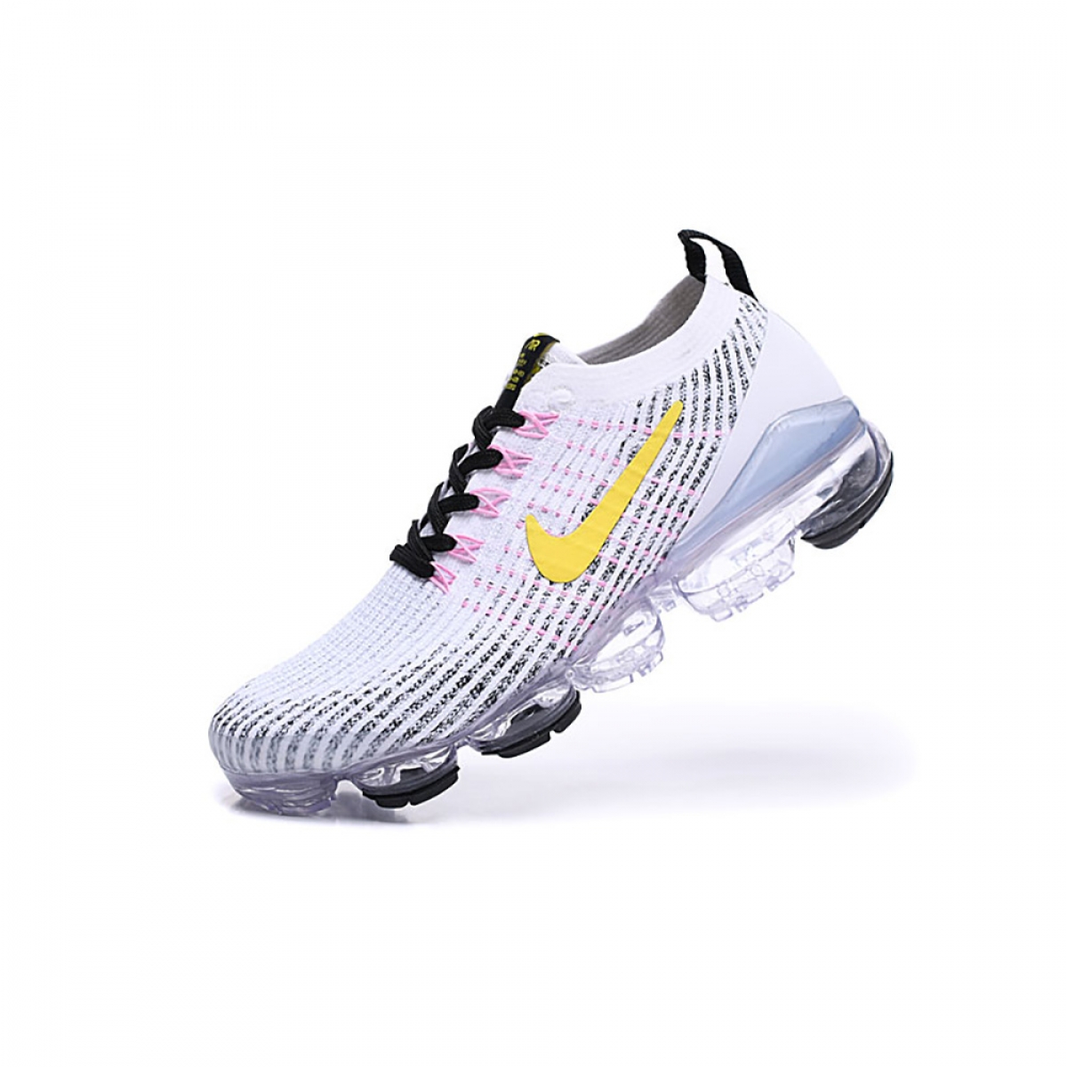 Nike Air VaporMax Flyknit 3 White Dynamic Yellow - Image 2