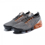 Nike Air VaporMax Flyknit 3 Grey Orange Metallic Silver - Image 8