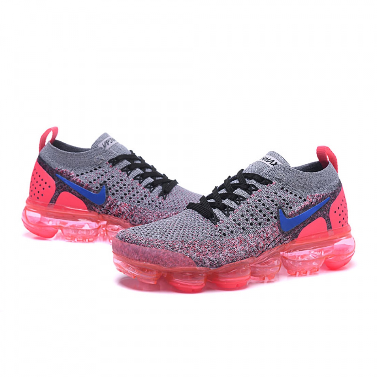 Air VaporMax Flyknit 2 Grey And Pink - Image 3