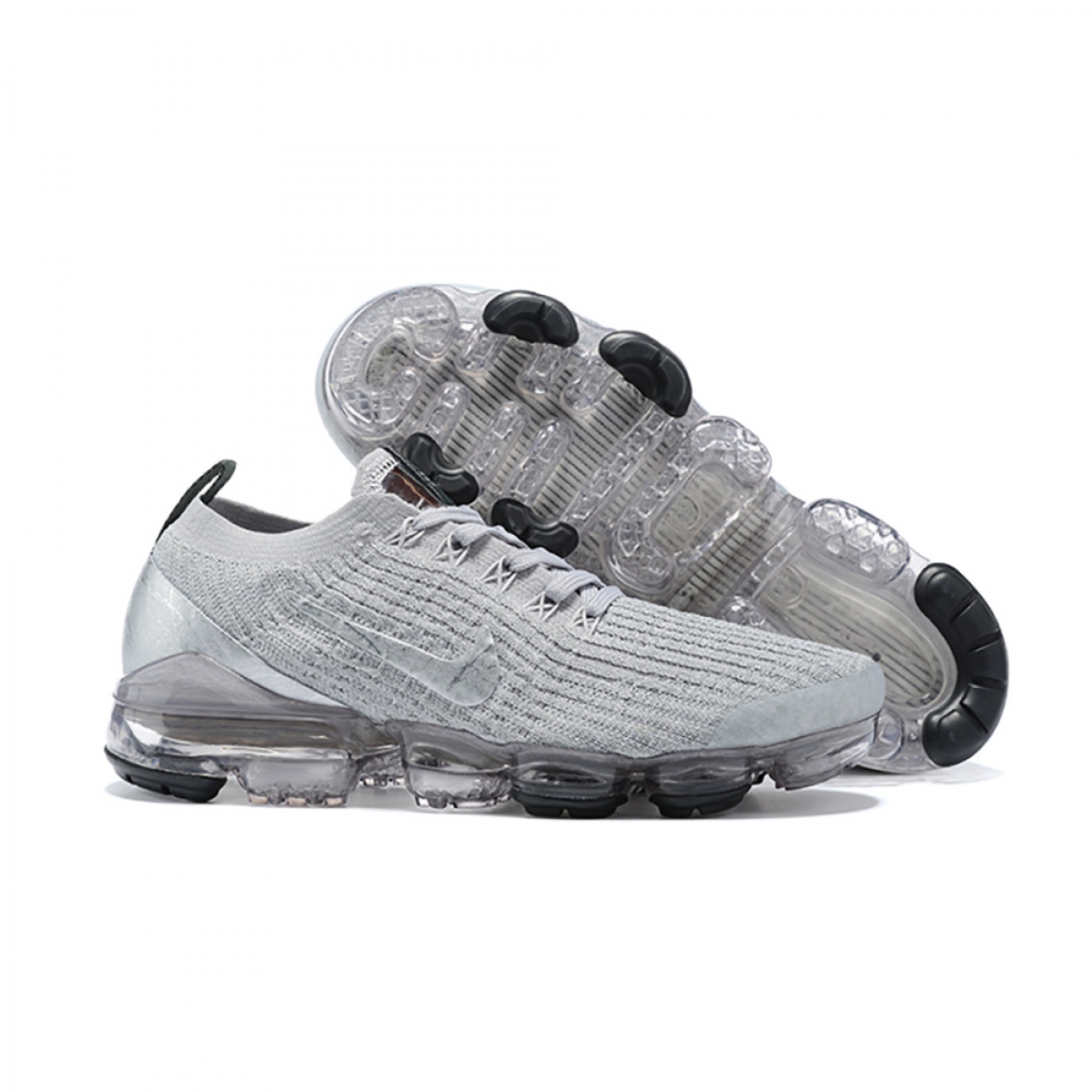 Air VaporMax Flyknit 3 Silver & Grey - Image 6