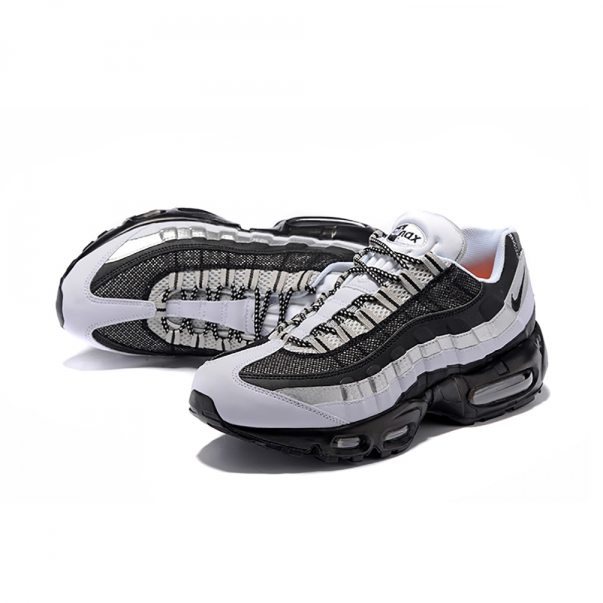 Air Max 95 Essential 'White  black Silver' - Image 5