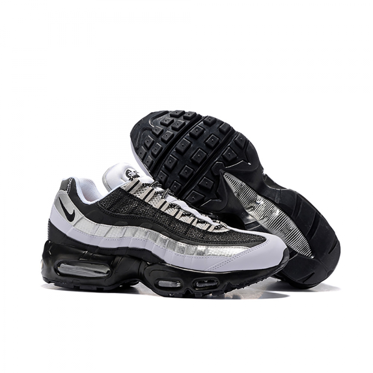Air Max 95 Essential 'White  black Silver' - Image 2