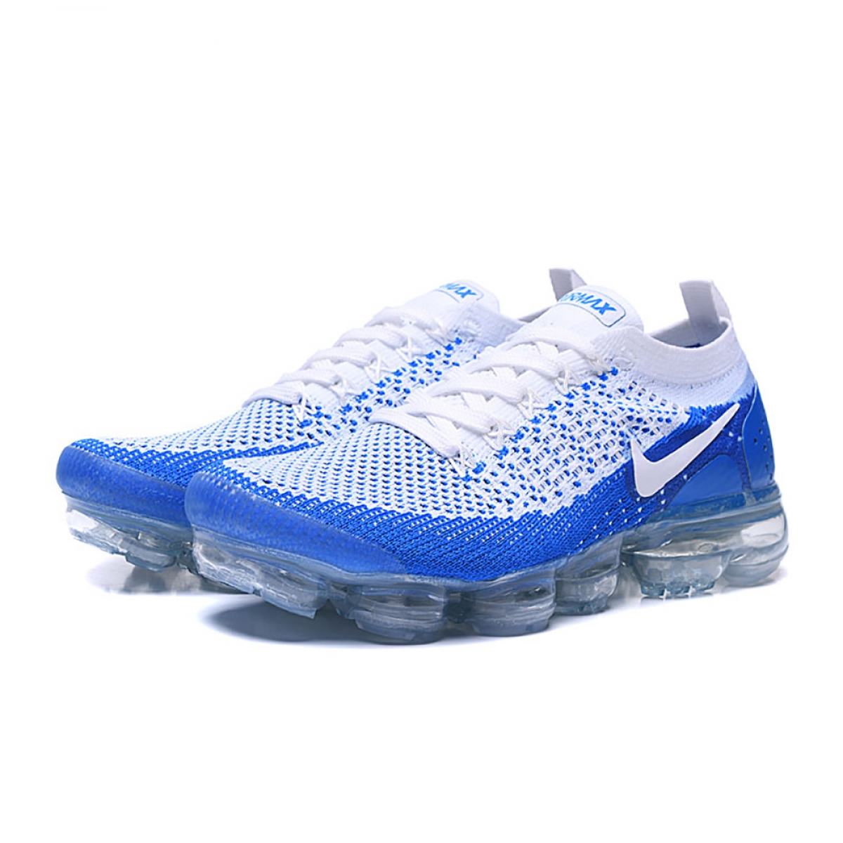 Air VaporMax Flyknit 2 White Blue - Image 2