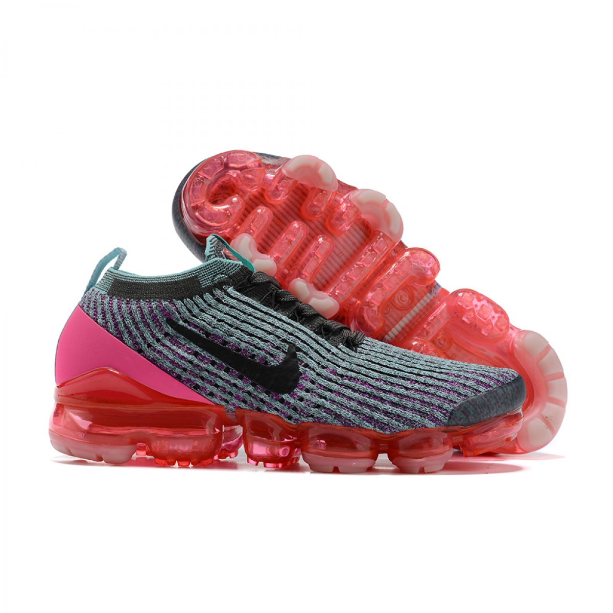 Air VaporMax Flyknit 3 Pink & Blue - Image 5