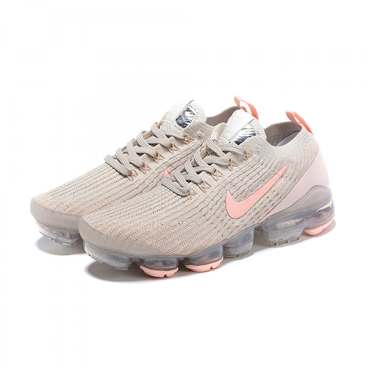Wmns Air VaporMax Flyknit 3 'Light Cream Crimson Tint' - Image 4