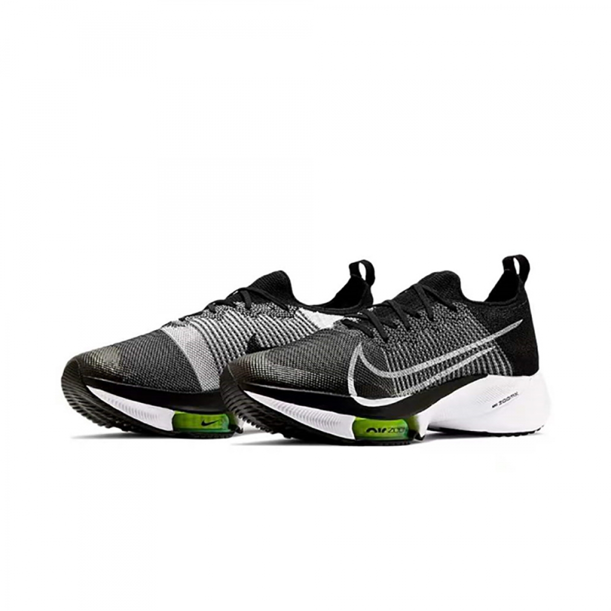 Air Zoom Tempo NEXT% Flyknit 'Black White Volt' - Image 4