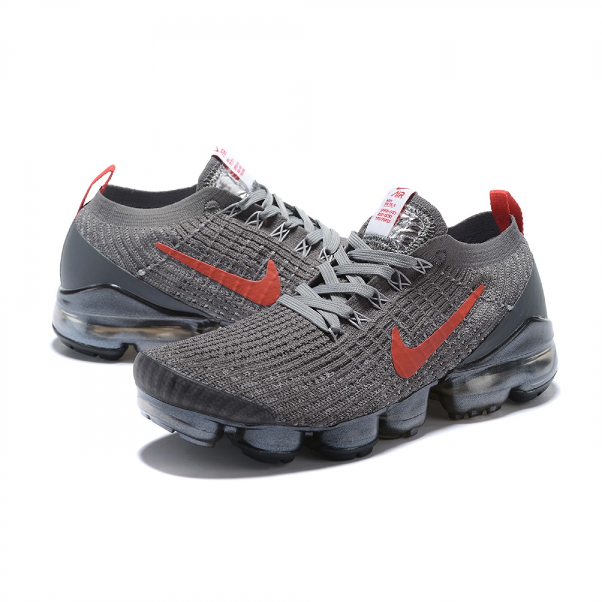 Air VaporMax Flyknit 3 Grey & Orange - Image 5