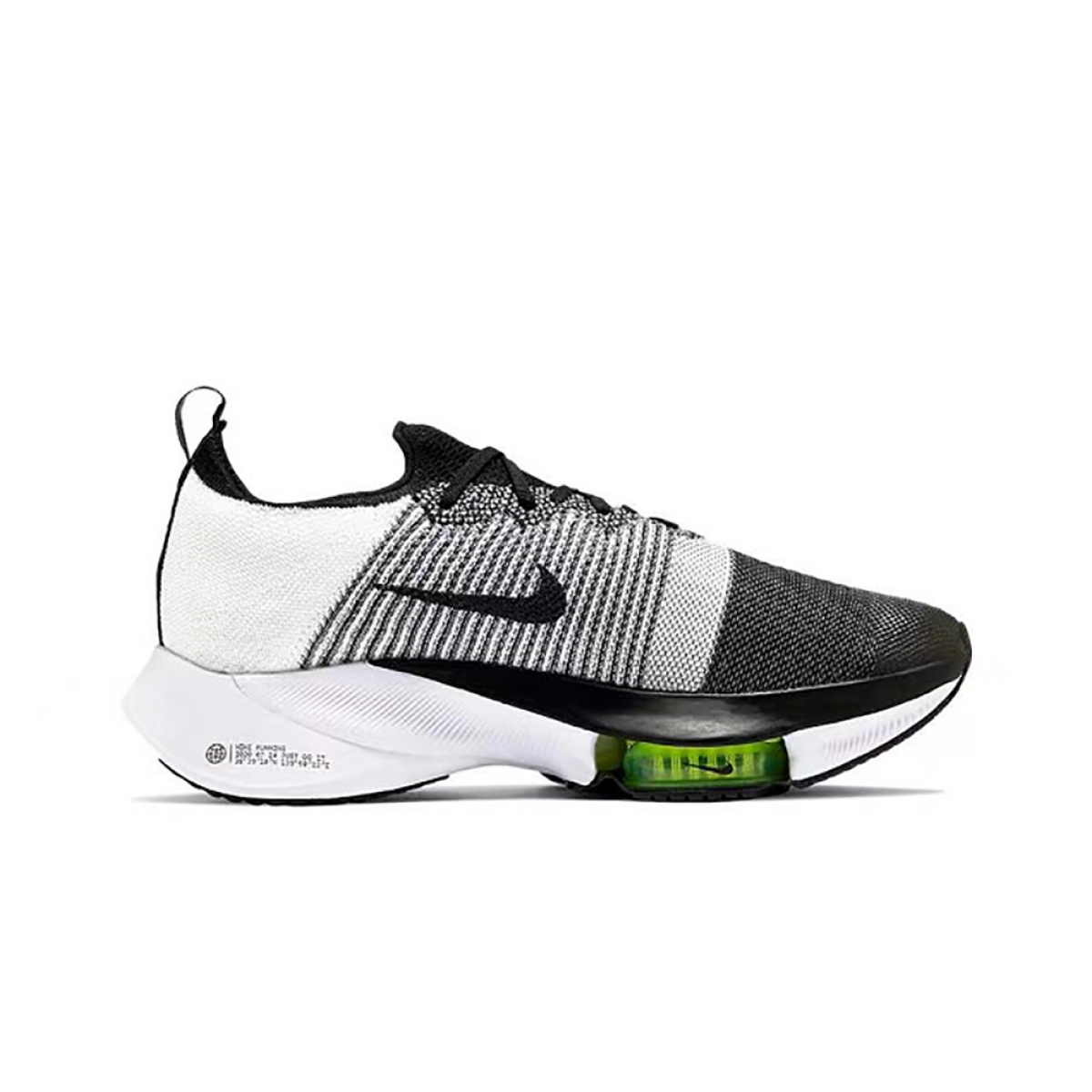 Air Zoom Tempo NEXT% Flyknit 'Black White Volt' - Image 6