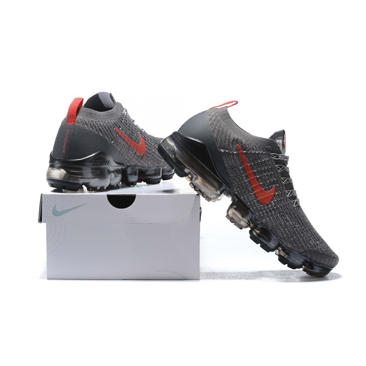 Air VaporMax Flyknit 3 Grey & Orange - Image 7