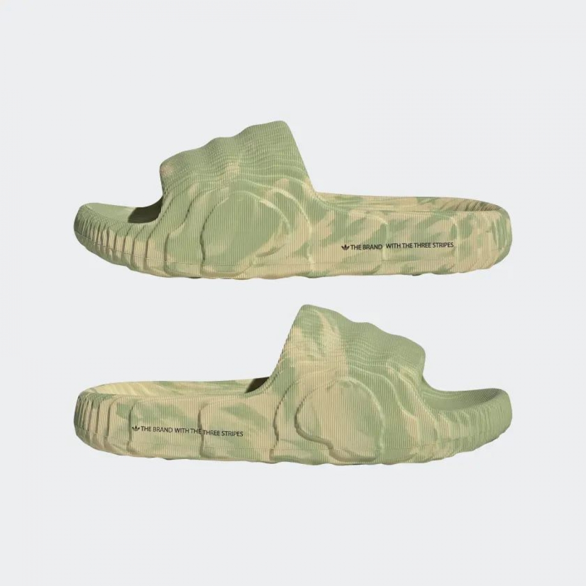 Adidas Adilette Slides 22 Magic Lime Desert Sand - Image 5