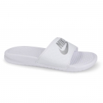 Nike White Benassi Basic Sandals - Image 2
