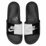 Nike Benassi  Slide JUST DO IT White Black - Image 5