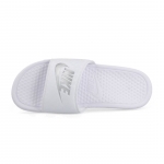 Nike White Benassi Basic Sandals - Image 4