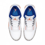 Air Jordan 3 Knicks White Old Royal-University Orange-Tech Grey - Image 5