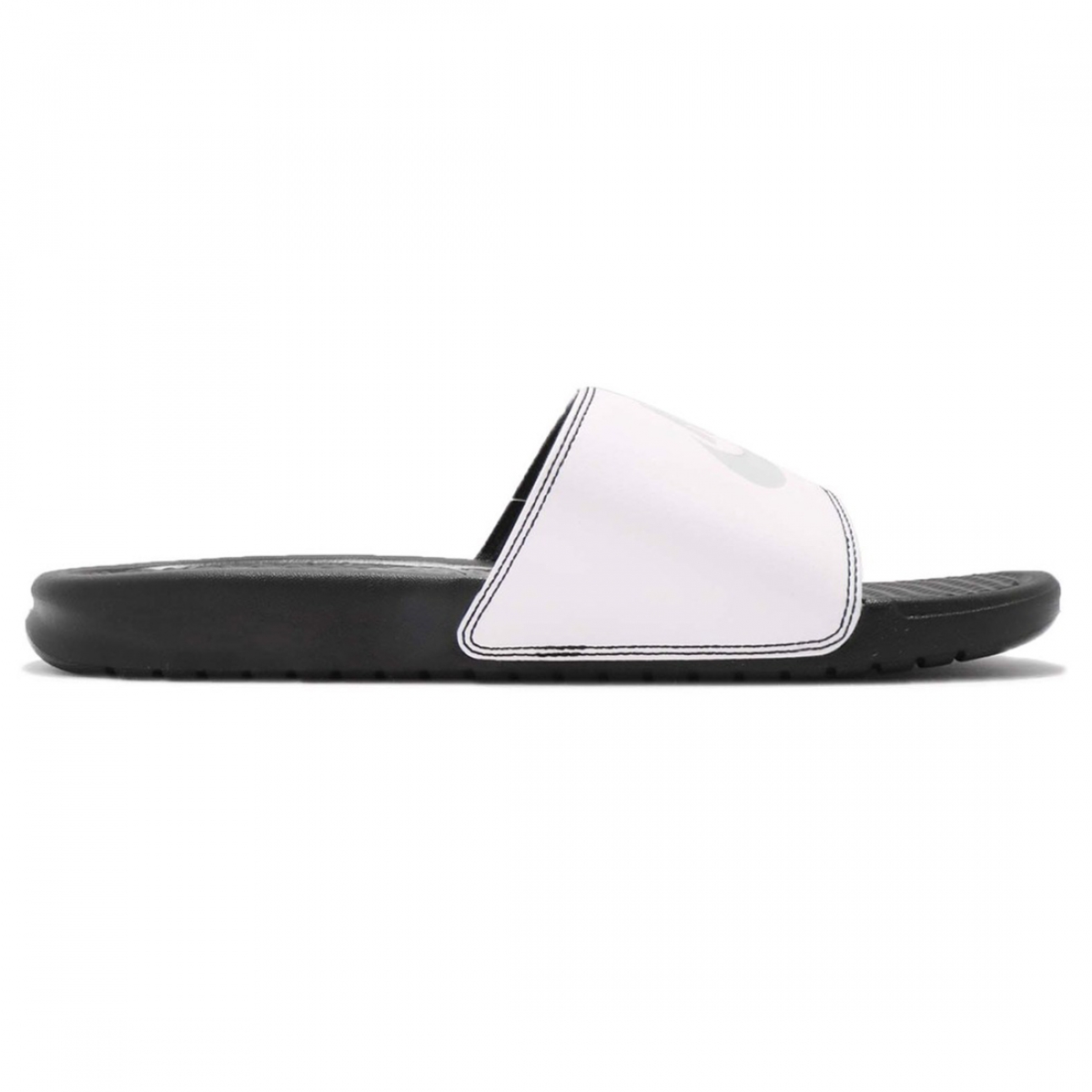 Nike Benassi  Slide JUST DO IT White Black - Image 2