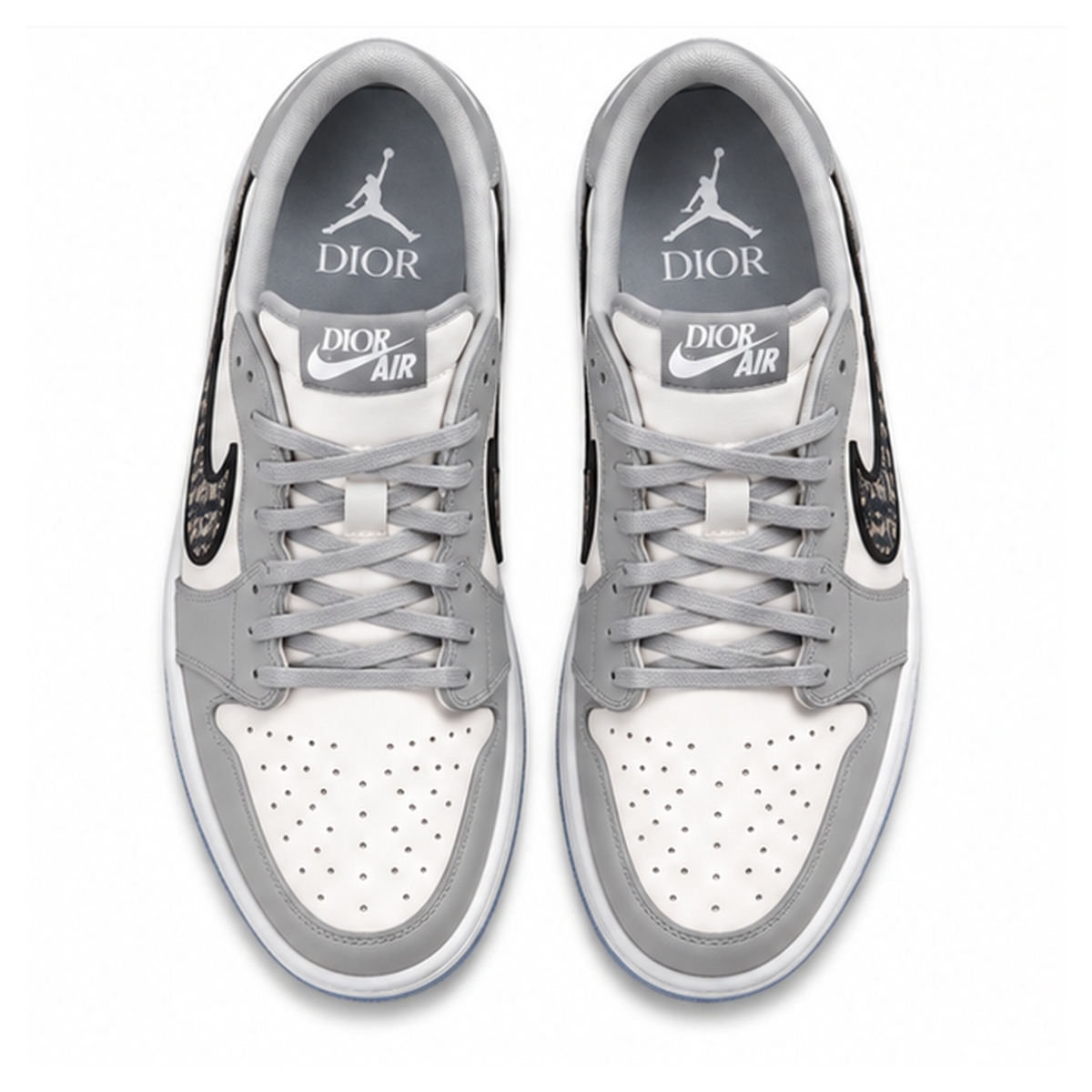 Dior x Air Jordan 1 Low 'White Grey' - Image 4