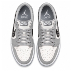 Dior x Air Jordan 1 Low 'White Grey' - Image 4