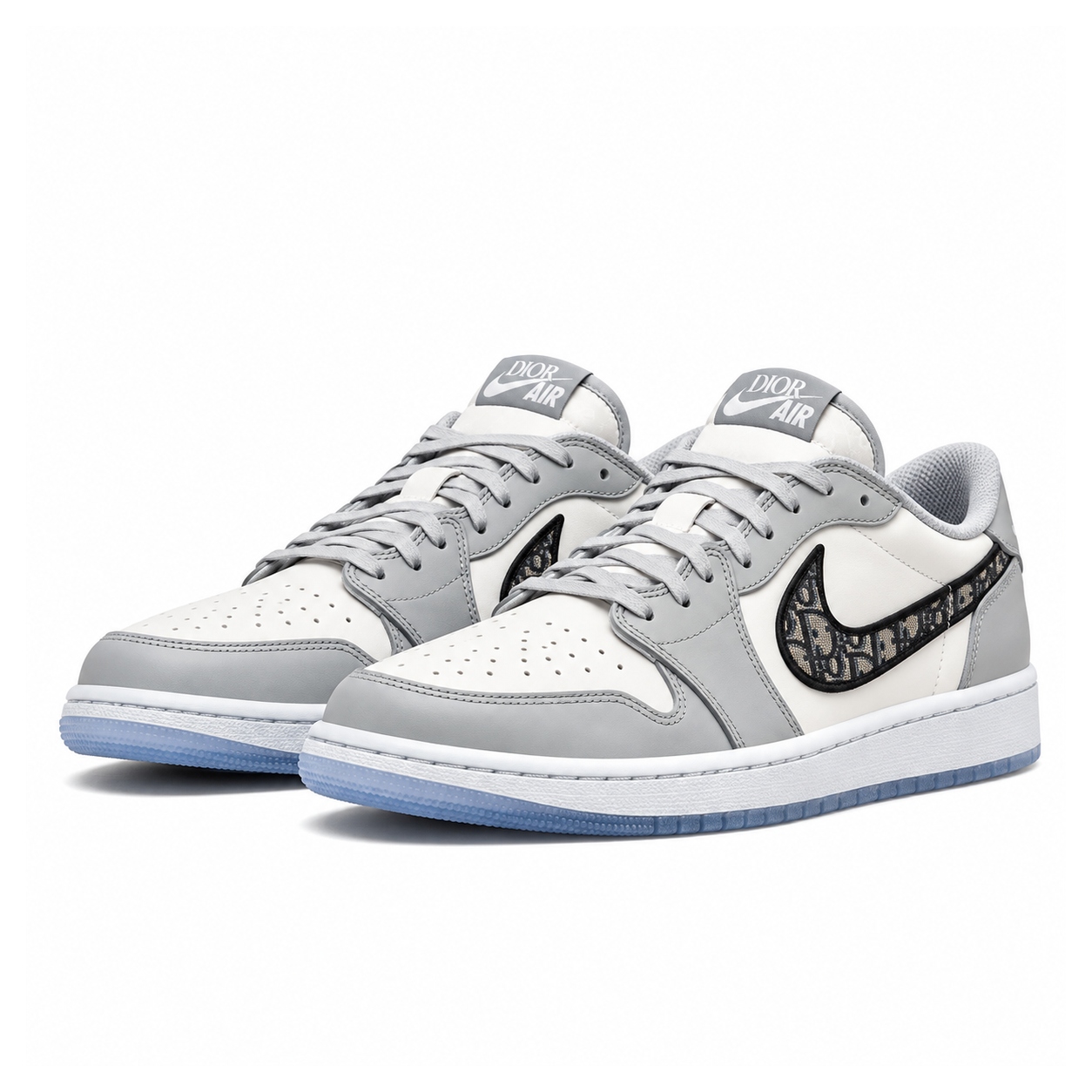 Dior x Air Jordan 1 Low 'White Grey' - Image 1